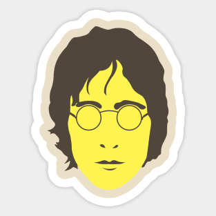 Minimalist John Lennon Lemon Pop Art Sticker